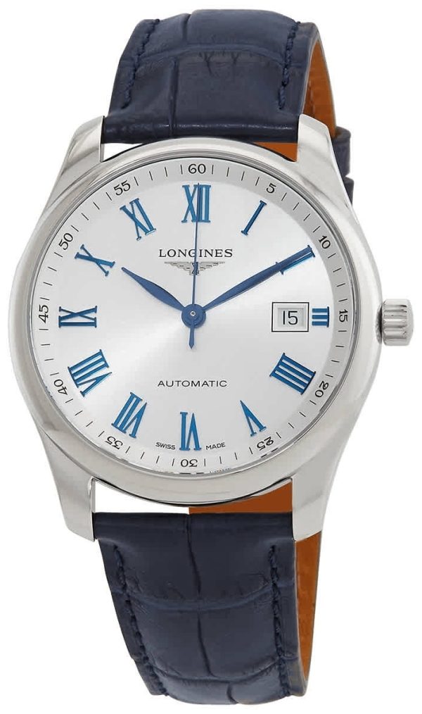 longines herrklocka l2.793.4.79.2 master silverfärgad/läder ø40 mm