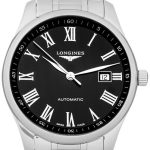 longines herrklocka l2.893.4.59.6 master svart/stål ø42 mm