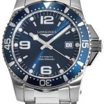 longines herrklocka l3.742.4.96.6 hydroconquest blå/stål ø41 mm