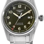 longines herrklocka l3.810.4.03.6 spirit grön/stål ø40 mm