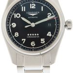 longines herrklocka l3.810.4.53.9 spirit prestige svart/stål ø40 mm