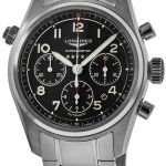 longines herrklocka l3.820.4.53.6 spirit svart/stål ø42 mm