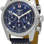 longines herrklocka l3.820.4.93.0 spirit blå/läder ø42 mm