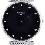 longines herrklocka l4.766.4.58.6 grande classique svart/stål ø37 mm