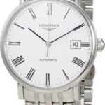 longines herrklocka l4.810.4.11.6 elegant vit/stål ø37 mm
