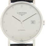 longines herrklocka l4.910.4.77.2 elegant grå/läder ø39 mm
