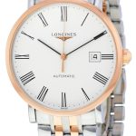 longines herrklocka l4.910.5.11.7 elegant vit/roséguldstonat stål