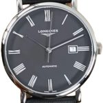 longines herrklocka l4.911.4.71.2 elegant svart/läder ø41 mm