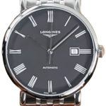 longines herrklocka l4.911.4.71.6 elegant svart/stål ø41 mm