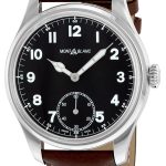 montblanc 1858 herrklocka 115073 svart/läder ø44 mm