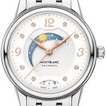 montblanc damklocka 119934 boheme vit/stål ø30 mm
