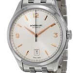 montblanc herrklocka 112519 meisterstück silverfärgad/stål ø38 mm