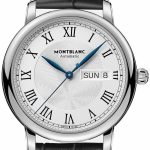 montblanc herrklocka 128686 star legacy silverfärgad/läder ø39 mm