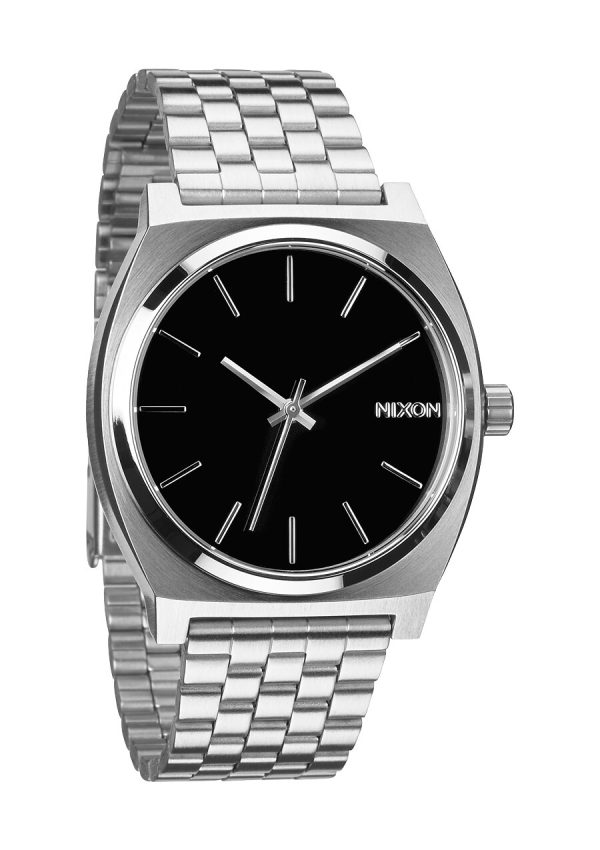 nixon a045000-00 the time teller svart/stål ø37 mm