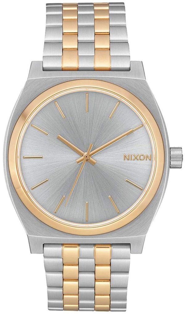 nixon damklocka a0451921-00 silverfärgad/gulguldtonat stål ø37 mm