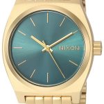 nixon damklocka a11302626-00 the time teller grön/gulguldtonat stål