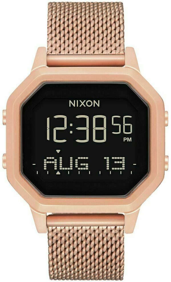 nixon damklocka a1272897-00 lcd/roséguldstonat stål