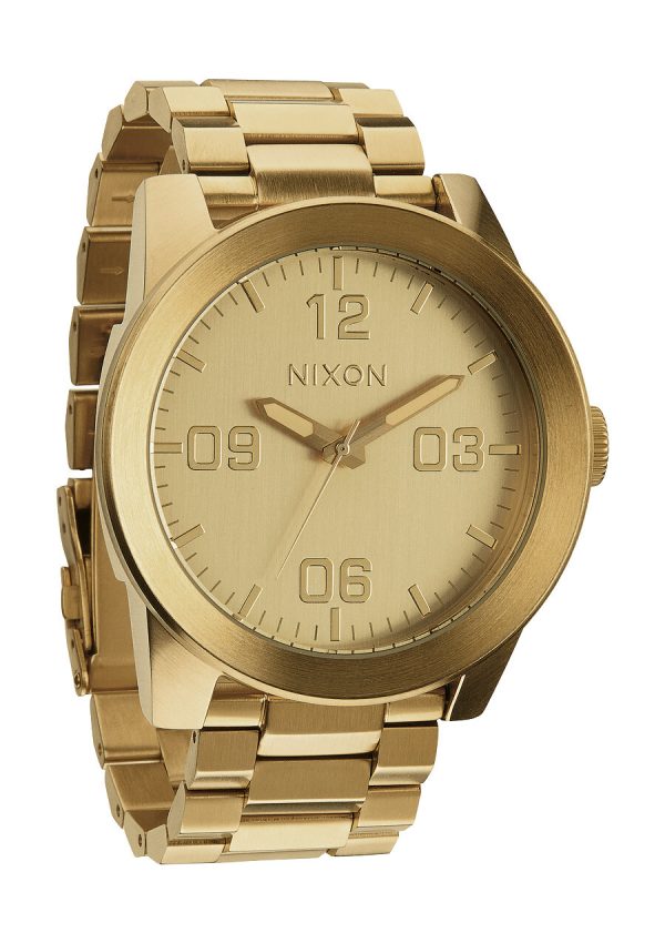 nixon herrklocka a346502-00 the corporal ss guld/gulguldtonat stål
