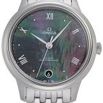 omega damklocka 434.10.34.20.07.001 de ville prestige svart/stål