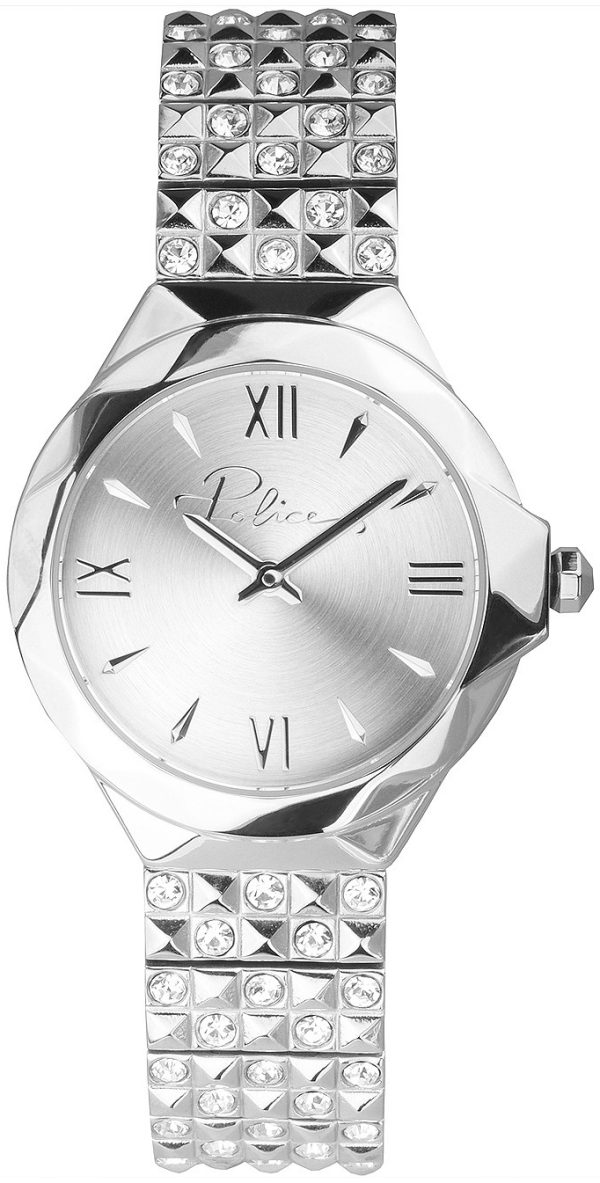 police damklocka pl16072bs.04m agra silverfärgad/stål ø34 mm