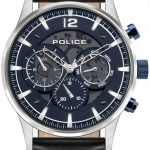 police herrklocka pewjf2002801 blå/läder ø45 mm