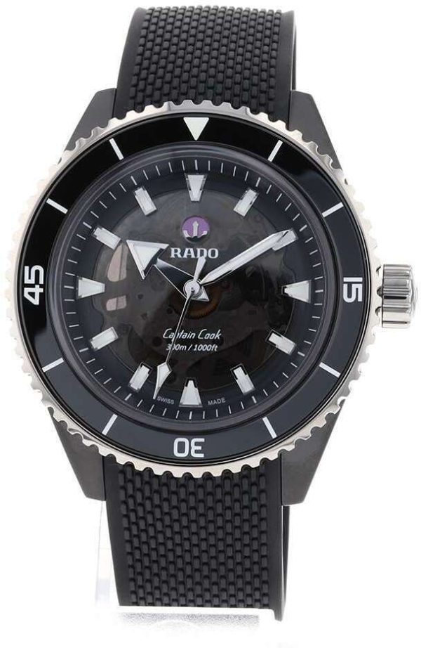 rado herrklocka r32127156 captain cook svart/gummi ø43 mm