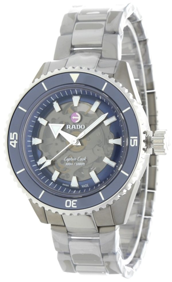 rado herrklocka r32128202 captain cook blå/keramik ø43 mm