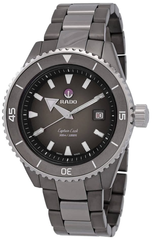 rado herrklocka r32144102 captain cook grå/keramik ø43 mm