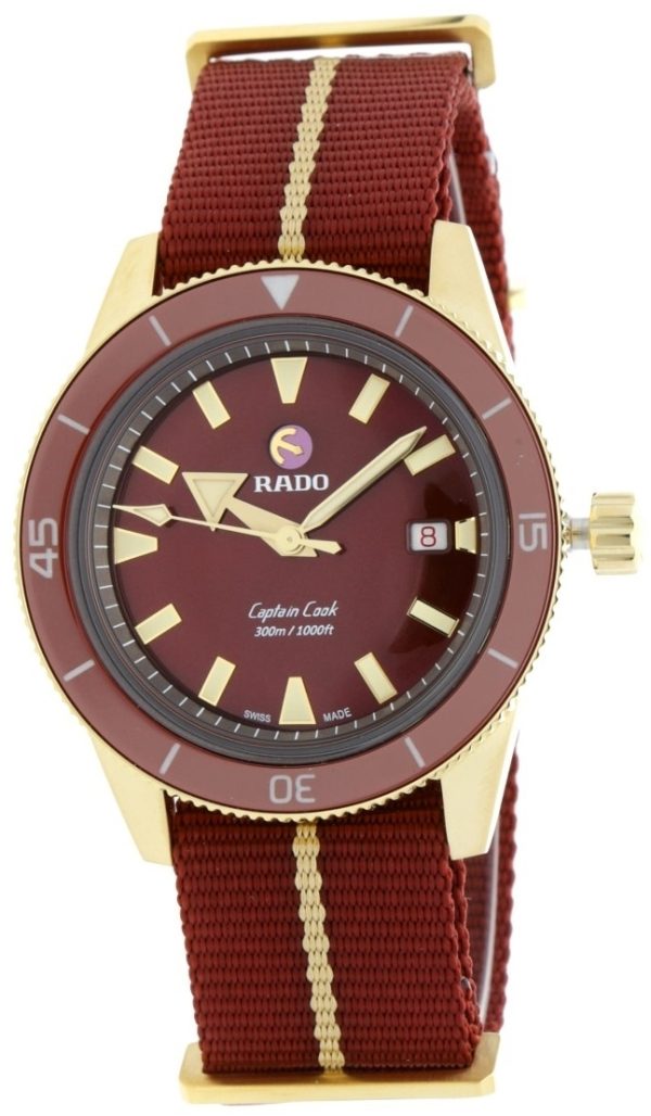 rado herrklocka r32504407 captain cook röd/textil ø42 mm