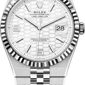 Rolex Herrklocka 127334-0001 Land-Dweller Vit/Stål Ø40 mm