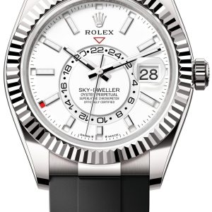 Rolex Herrklocka 336239-0003 Sky-Dweller Vit/Gummi Ø42 mm