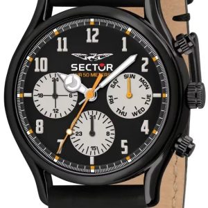Sector 660 Herrklocka R3251517001 Svart/Läder Ø43 mm