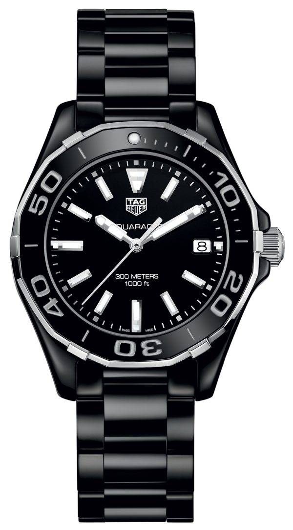 tag heuer damklocka way1390.bh0716 aquaracer lady svart/keramik ø35