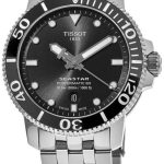 tissot herrklocka t120.407.11.051.00 seastar 1000 svart/stål ø43 mm