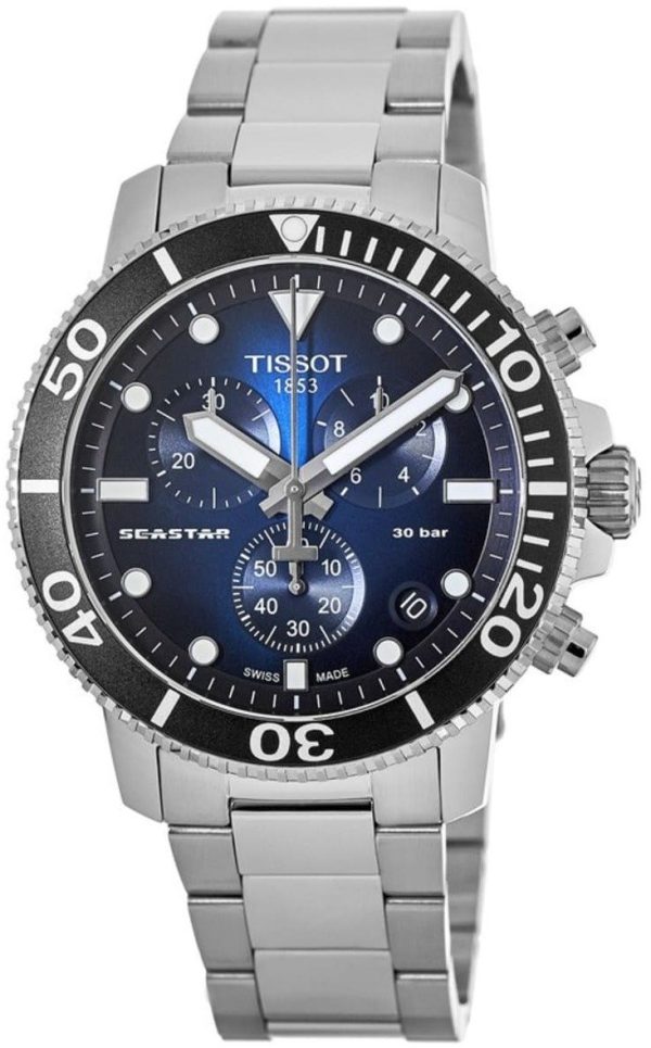 tissot herrklocka t120.417.11.041.01 seastar 1000 blå/stål ø45.5 mm