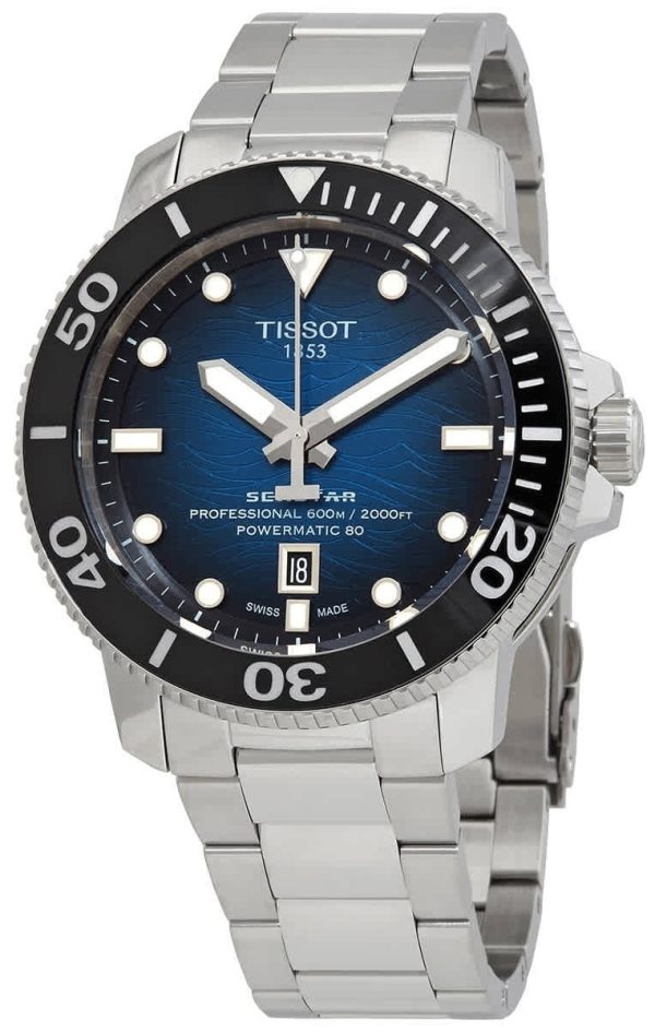 tissot herrklocka t120.607.11.041.01 seastar blå/stål ø46 mm