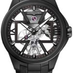ulysse nardin herrklocka 3713-260-black blast skelettskuren/läder