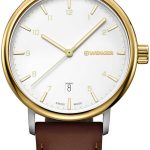 wenger herrklocka 01.1731.118 vit/läder ø40 mm