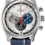 zenith herrklocka 03.2040.400-69.c802 el primero silverfärgad/textil