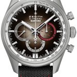 zenith herrklocka 03.2082.400-02.r830 el primero brun/gummi ø42 mm