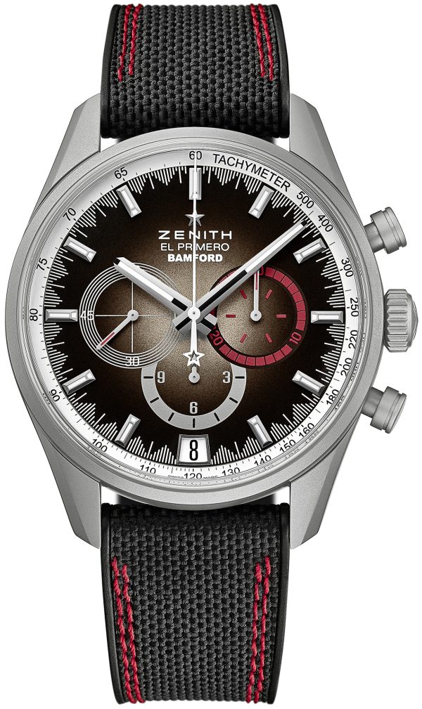 zenith herrklocka 03.2082.400-02.r830 el primero brun/gummi ø42 mm