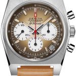 zenith herrklocka 03.a384.400-385.c855 el primero brun/läder ø37 mm