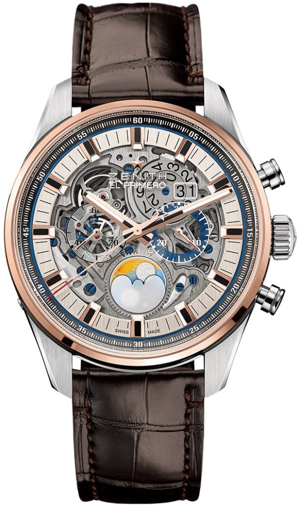 zenith herrklocka 51.2530.4047-78.c810 el primero skelettskuren/gummi