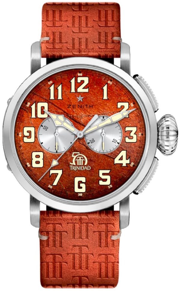 zenith herrklocka 65.2430.4069-79.c811 pilot brun/gummi ø45 mm