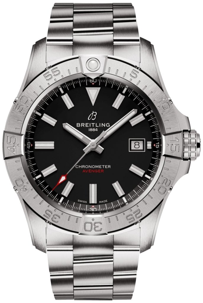 breitling herrklocka a17328101b1a1 avenger automatic 42 svart/stål