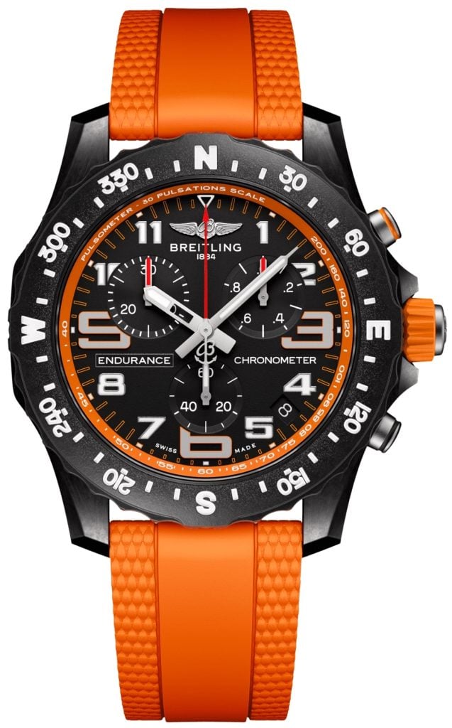 breitling herrklocka x82310a51b1s2 professional endurance svart/gummi