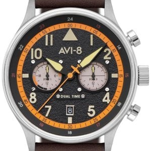 AVI-8 Herrklocka AV-4088-07 Hawker Hurricane Svart/Läder Ø43.5 mm