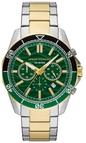 Armani Exchange Herrklocka AX1966 Spencer Grön/Guldtonat stål Ø44