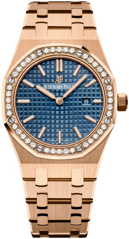 Audemars Piguet Damklocka 67651OR.ZZ.1261OR.02 Royal Oak Blå/18