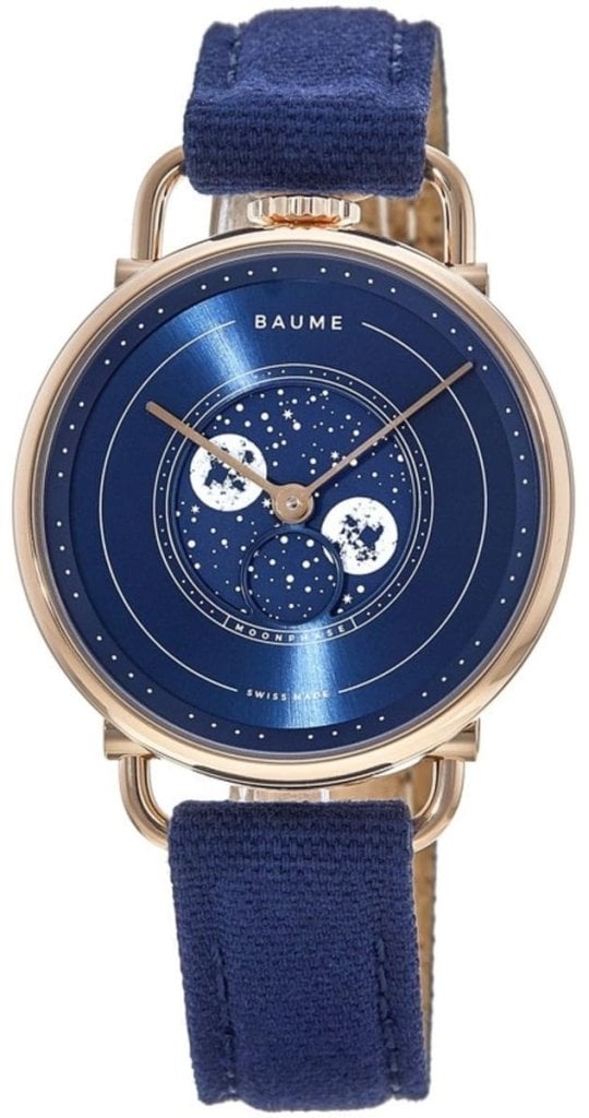 Baume & Mercier Damklocka M0A10638 Blå/Läder Ø35 mm
